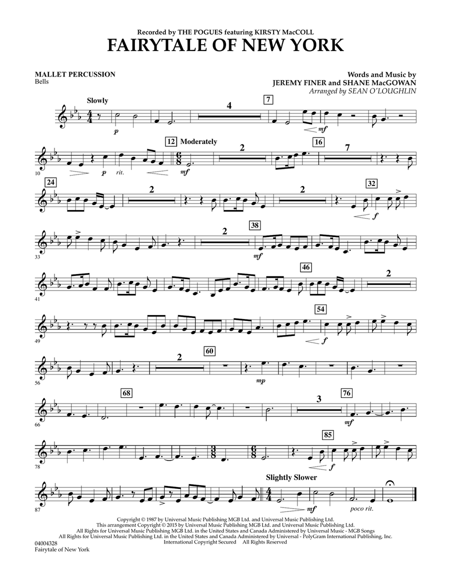 Fairytale of New York - Mallet Percussion