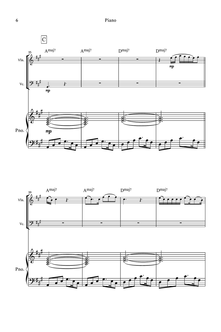 Die With A Smile Die With A Smile Piano Trio scores gallery preview page 6