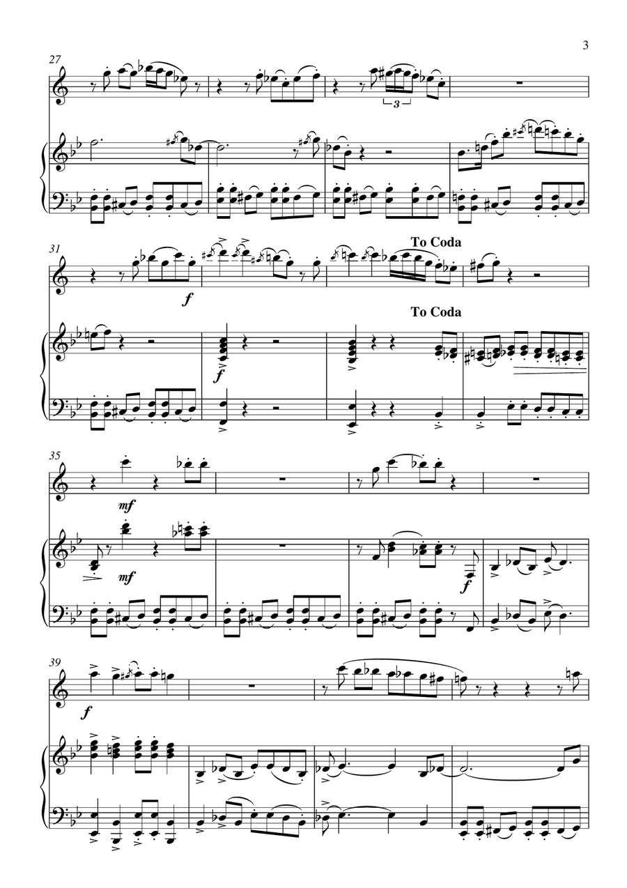 Baby Elephant Walk Clarinet Solo scores gallery preview page 4