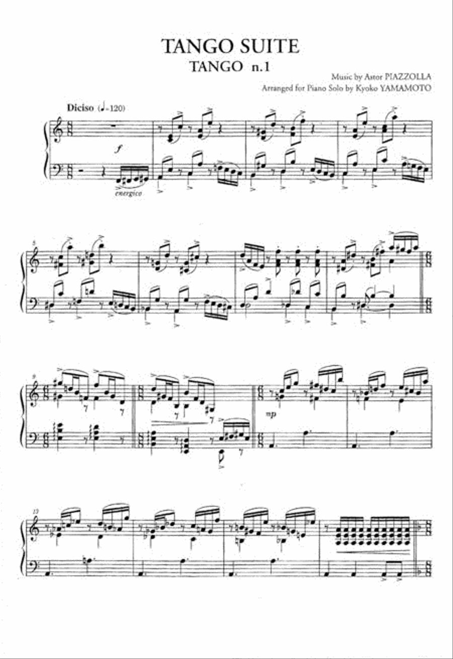 Tango Suite Chamber Music scores gallery preview page 2