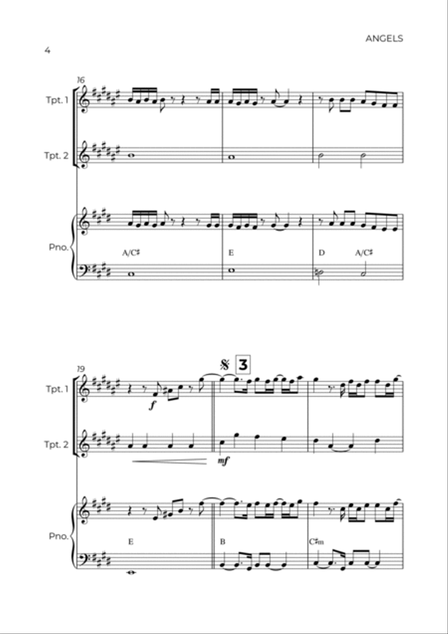 Angels Trumpet Duet scores gallery preview page 4