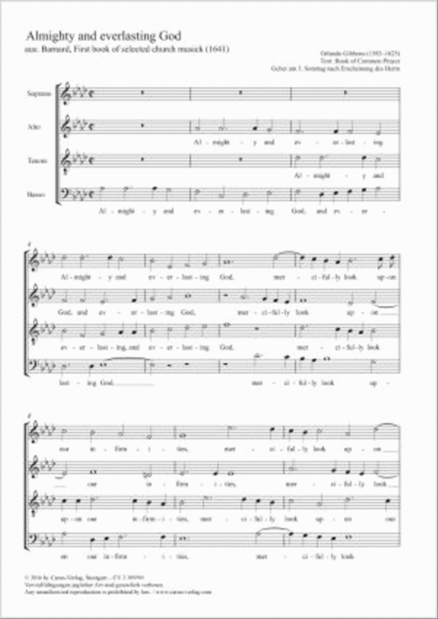 Almighty and everlasting God 4-Part scores gallery preview page 1