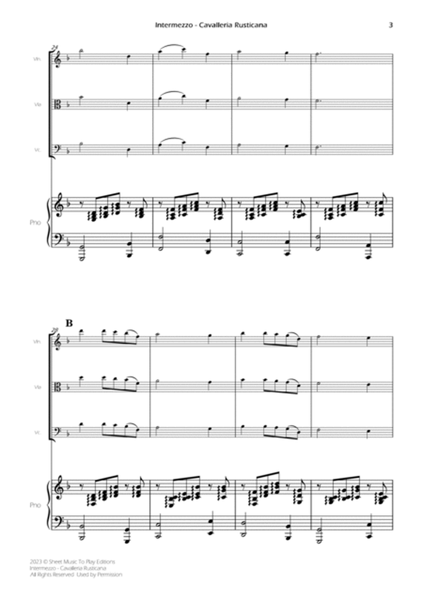 Intermezzo from Cavalleria Rusticana - Piano Quartet (Full Score) - Score Only image number null