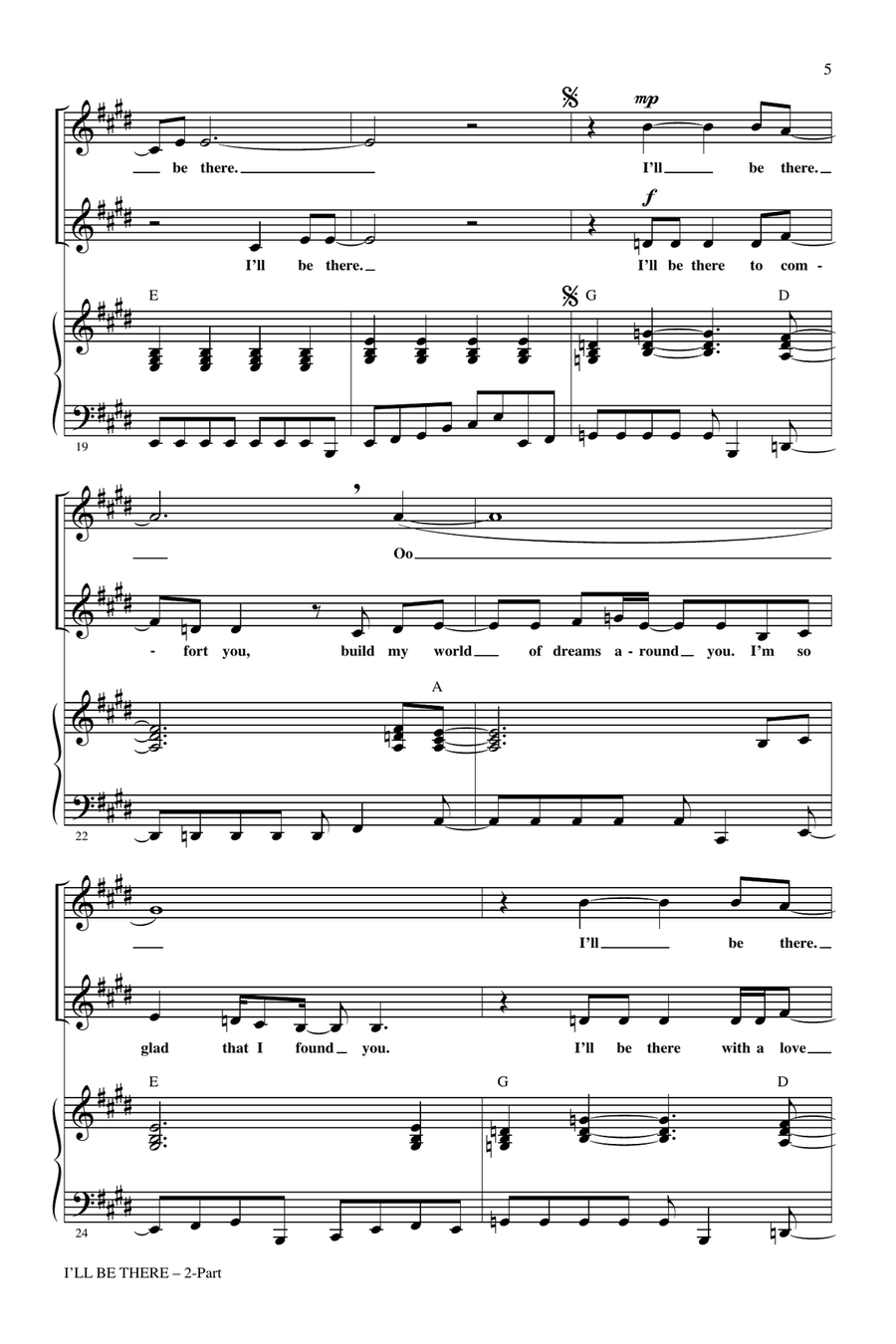 I'll Be There (arr. Audrey Snyder) 2-Part scores gallery preview page 3