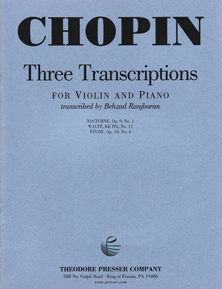 Book cover for Three Transcriptions