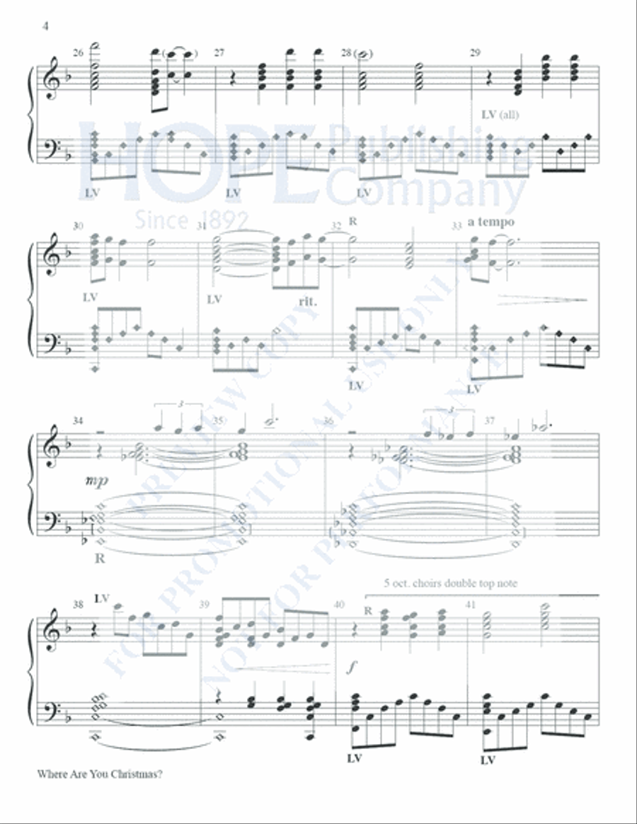 Where Are You Christmas? Handbell Choir scores gallery preview page 5
