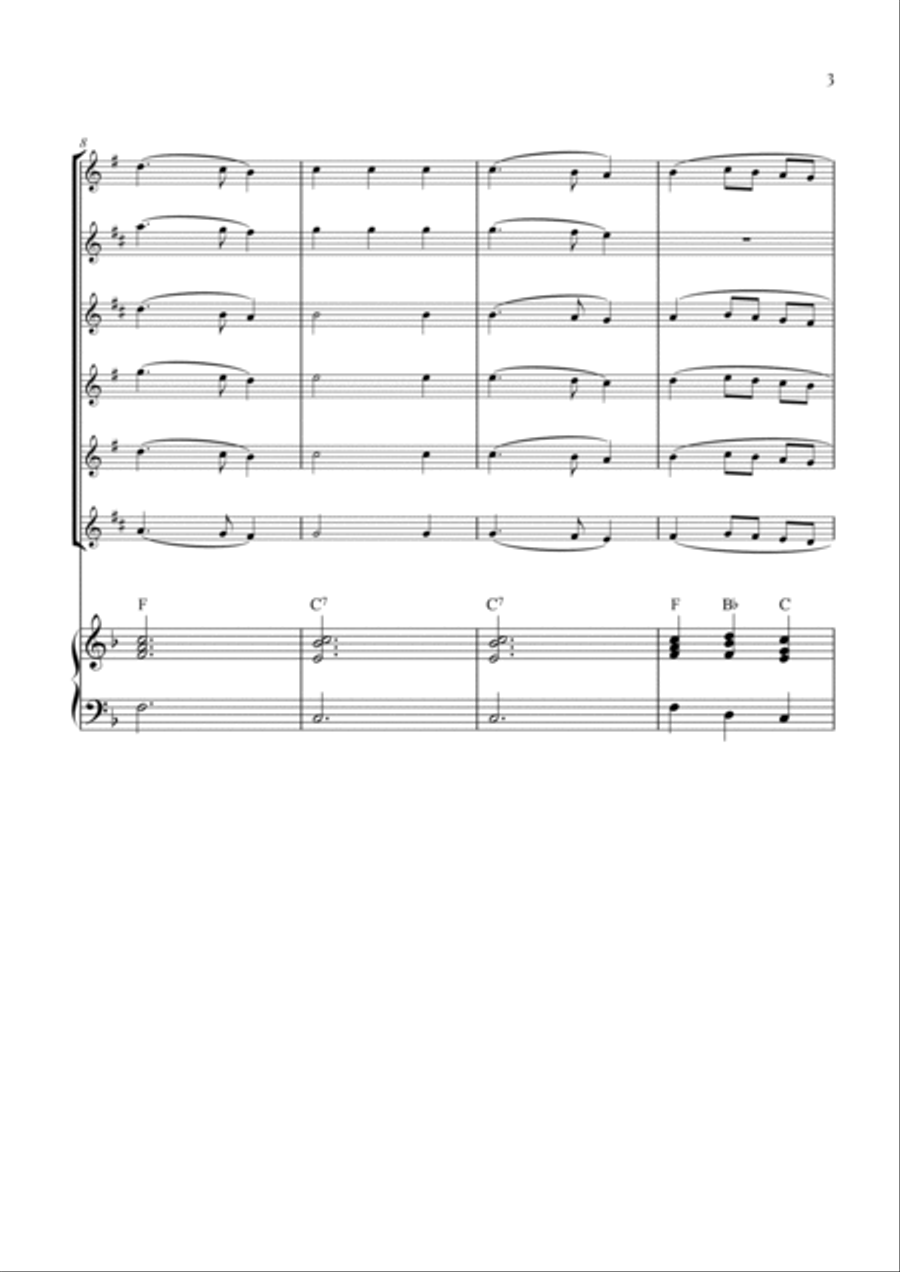 My Country 'Tis of Thee (America) Woodwind Ensemble scores gallery preview page 3