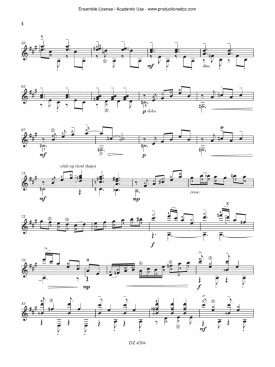 Shanghai Classical Guitar scores gallery preview page 4