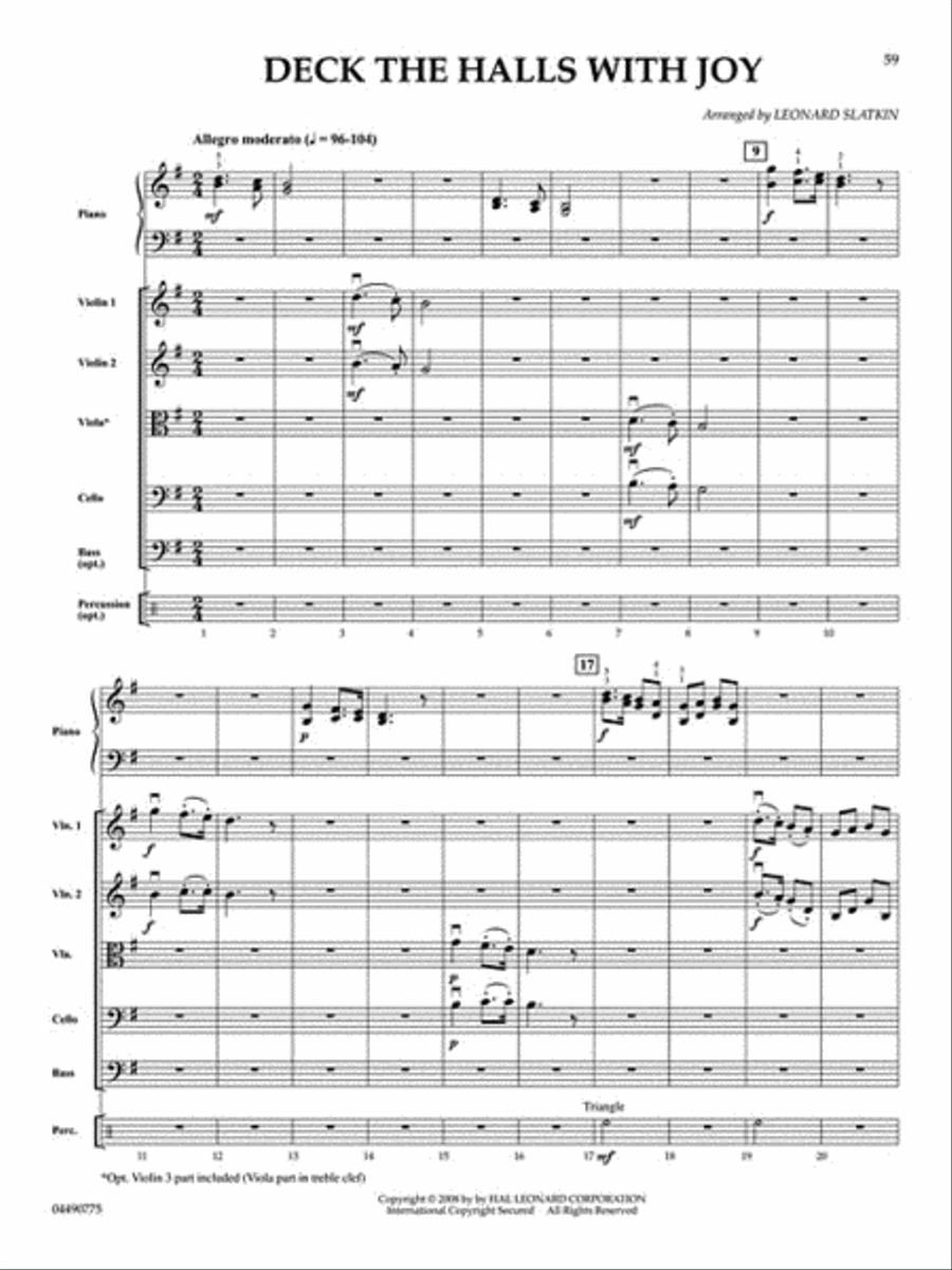 Holidays for Piano and Strings String Orchestra scores gallery preview page 11
