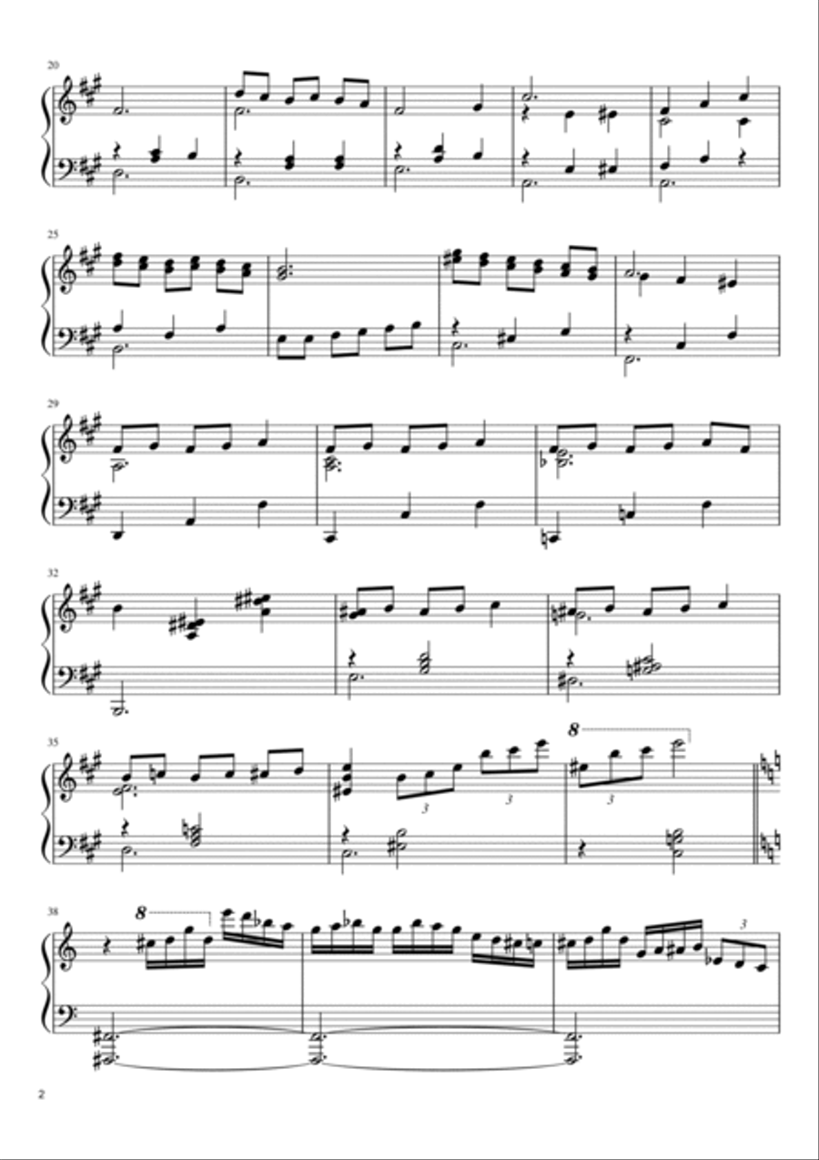Mia & Sebastian's Theme Piano Solo scores gallery preview page 2