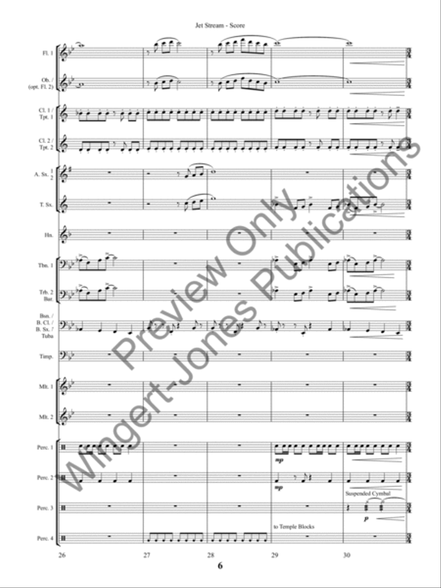 Jet Stream (Score) Concert Band scores gallery preview page 9