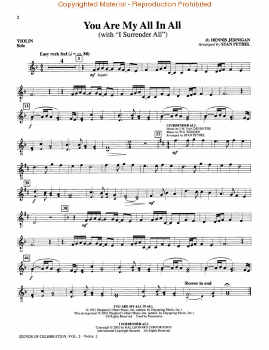Sounds of Celebration (Volume Two) - Violin Violin scores gallery preview page 2