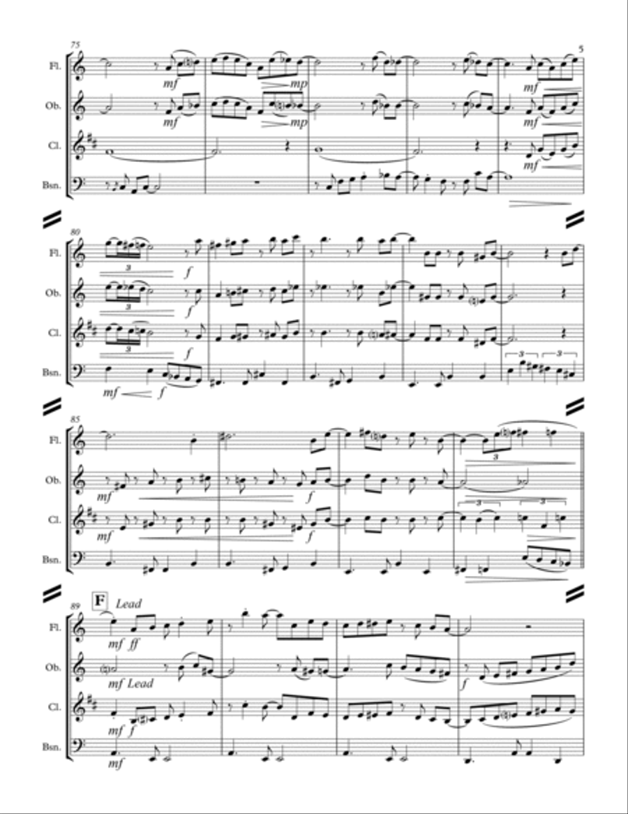 This Masquerade Woodwind Quartet scores gallery preview page 6