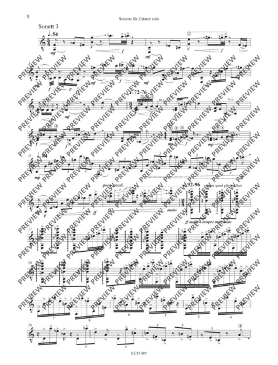 Sonette Sonette Guitar scores gallery preview page 9