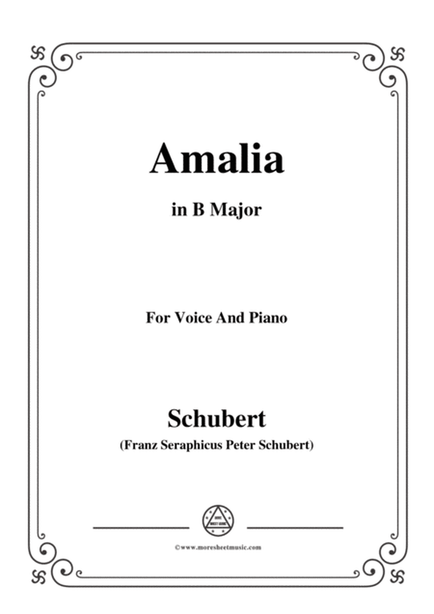 Schubert-Amalia,Op.173 No.1,in B Major,for Voice&Piano image number null