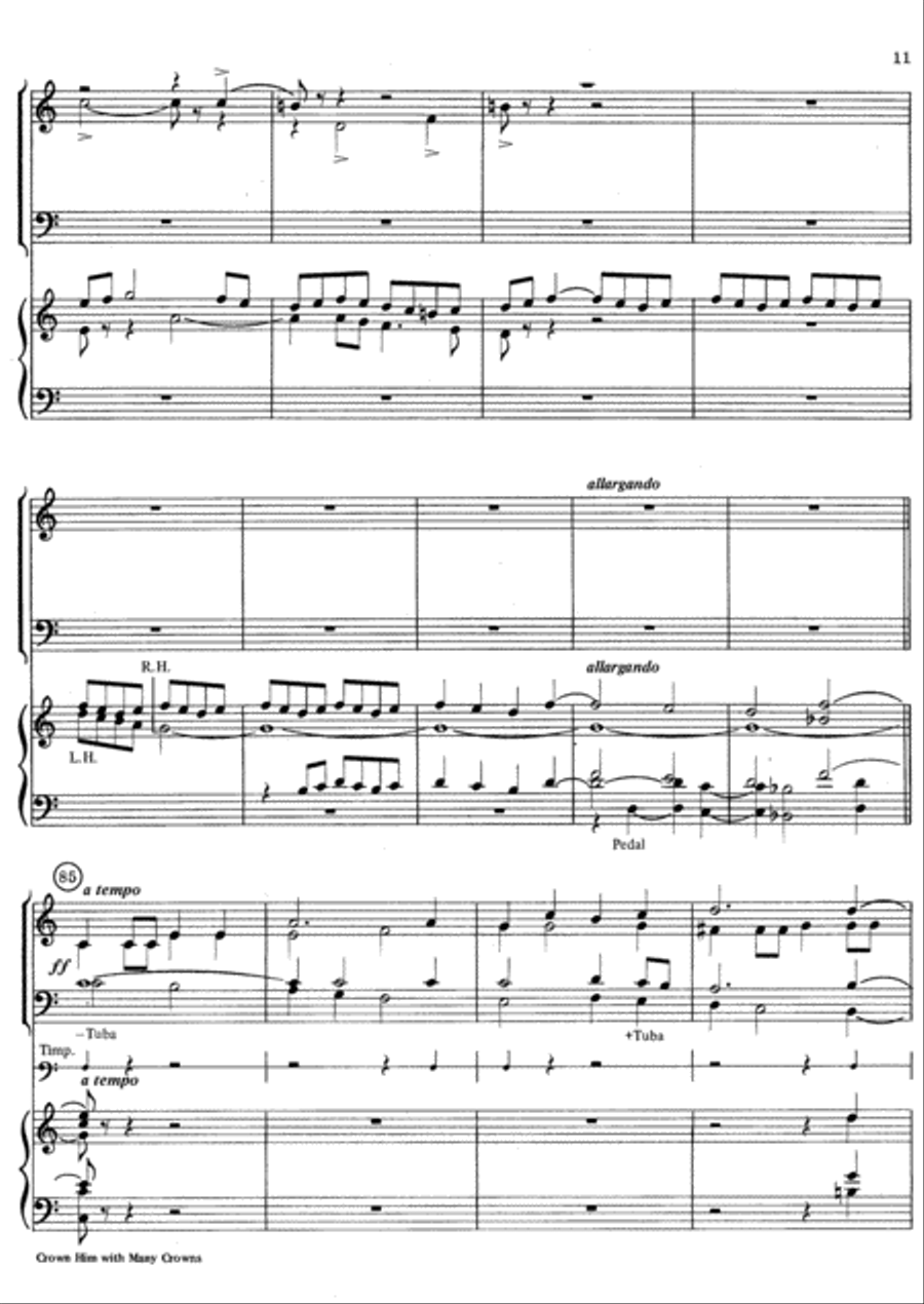 Crown Him with Many Crowns Tuba scores gallery preview page 11