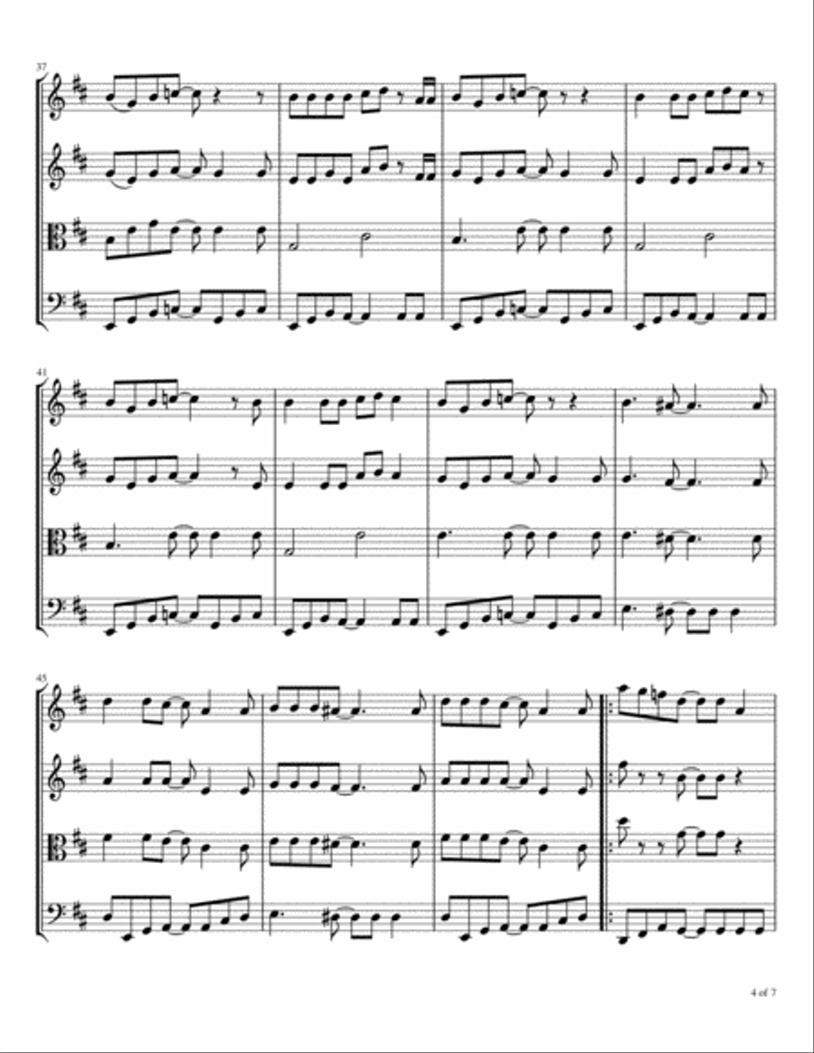 Incense And Peppermints String Quartet scores gallery preview page 5