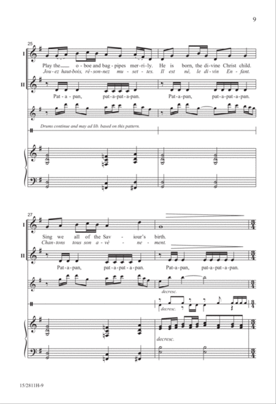 He Is Born with Pat-a-pan 2-Part scores gallery preview page 10