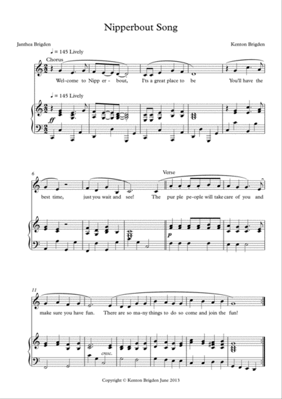 Nipperbout Theme Song Voice scores gallery preview page 1