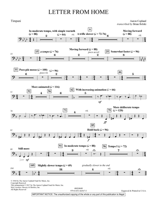 Letter from Home - Timpani
