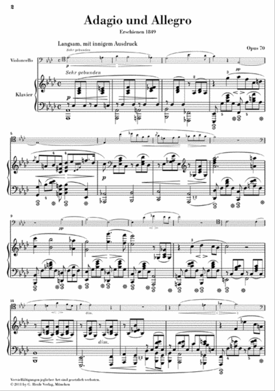 Adagio and Allegro, Op. 70 Piano Accompaniment scores gallery preview page 3