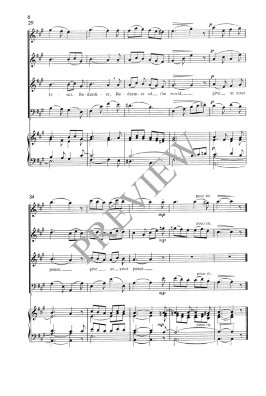 Agnus Dei Unison Choir scores gallery preview page 7