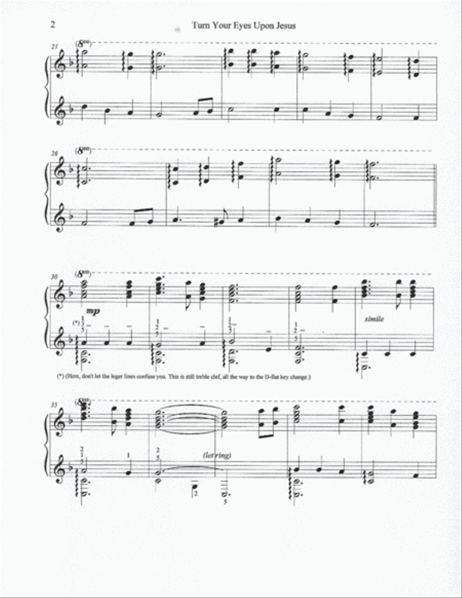 Turn Your Eyes Upon Jesus Piano Solo scores gallery preview page 2