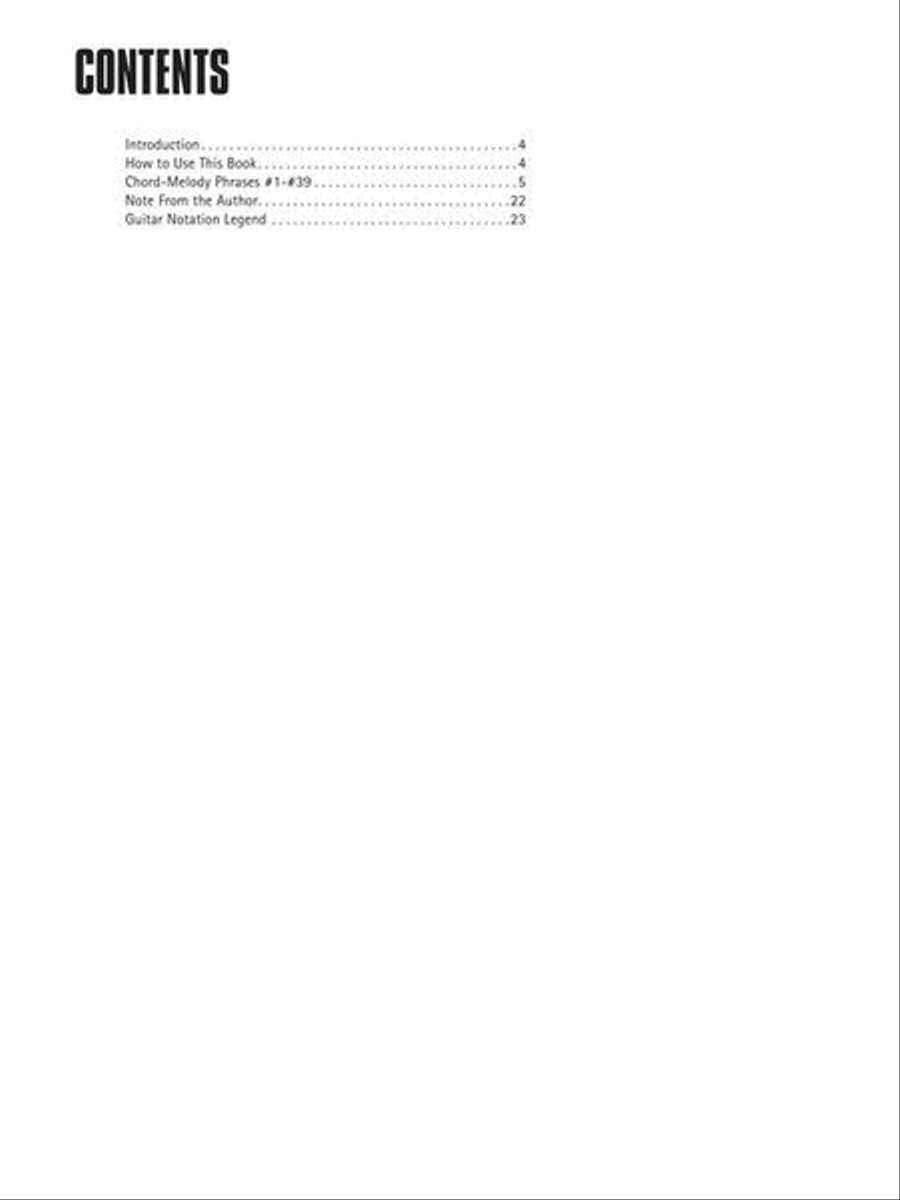 Chord-Melody Phrases for Guitar