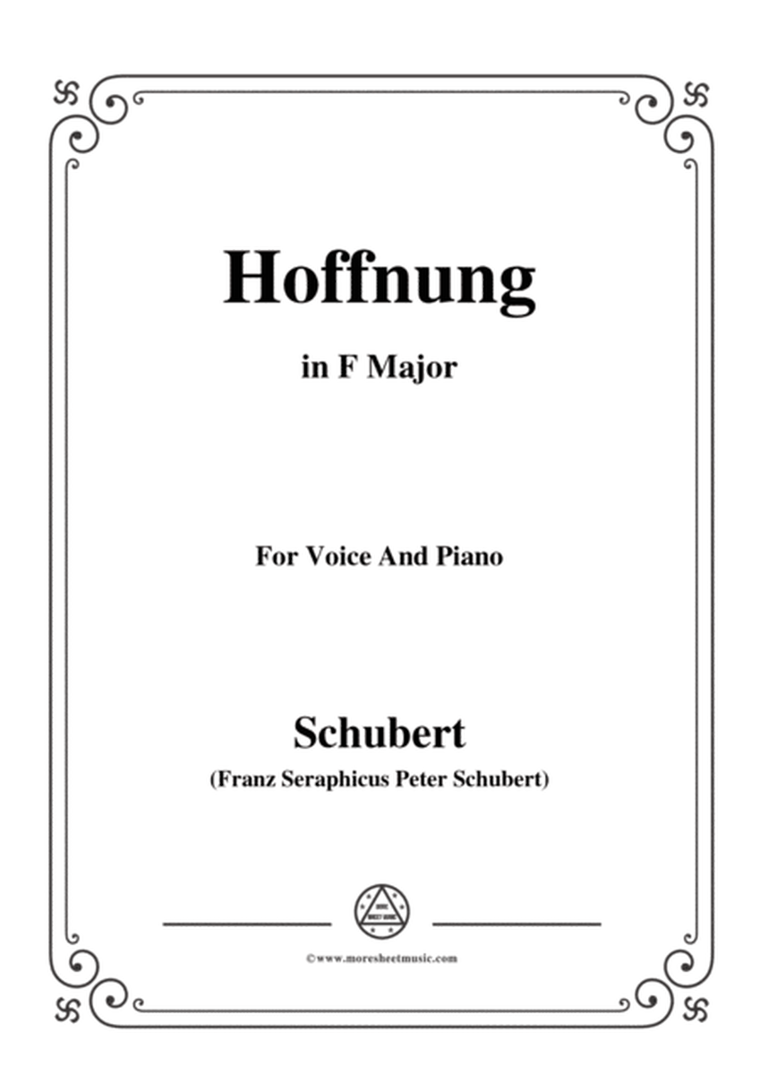 Schubert-Hoffnung,in F Major,for Voice&Piano image number null