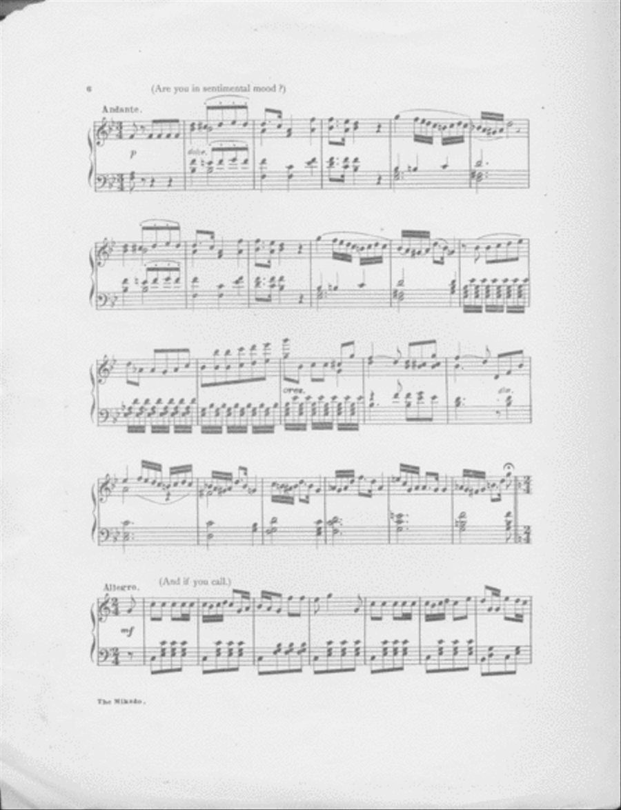 The Mikado. Potpourri Piano Solo scores gallery preview page 5