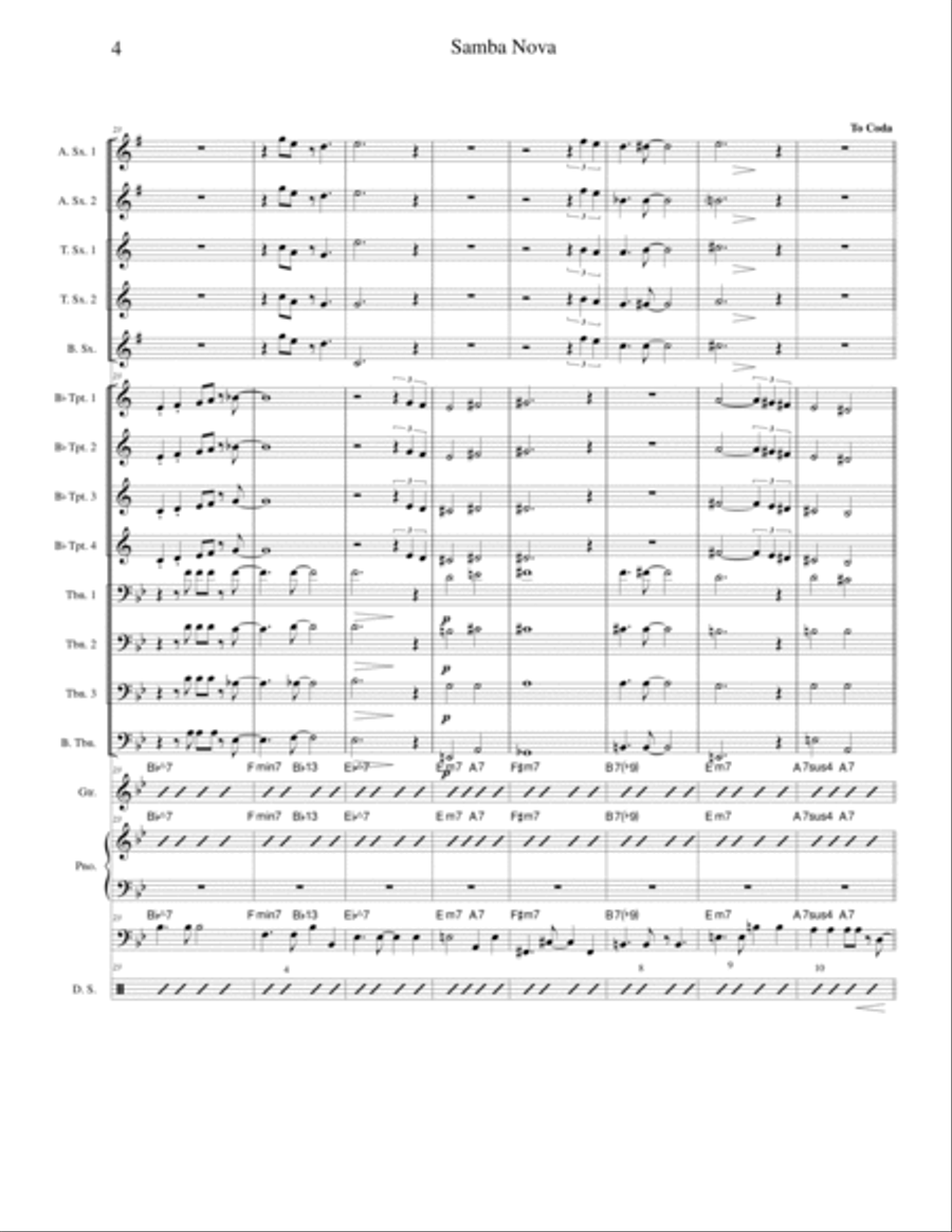 Samba Nova Samba Nova Jazz Ensemble scores gallery preview page 5