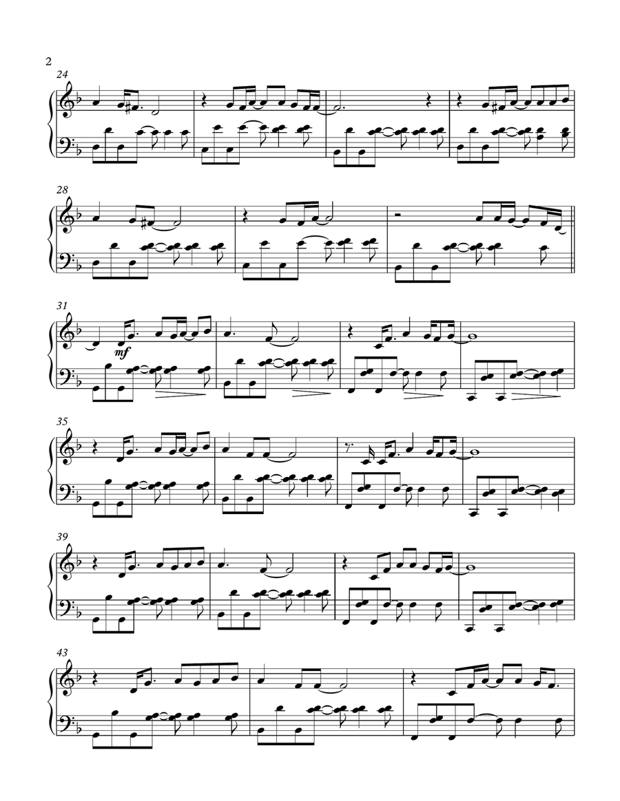 Right Where It Belongs Piano Solo scores gallery preview page 2