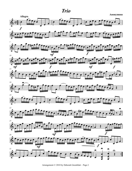 Background Trios for Strings, Volume 1 - Violin A