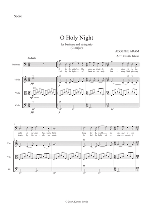 Book cover for O Holy Night - for Baritone and String Trio in C-Major