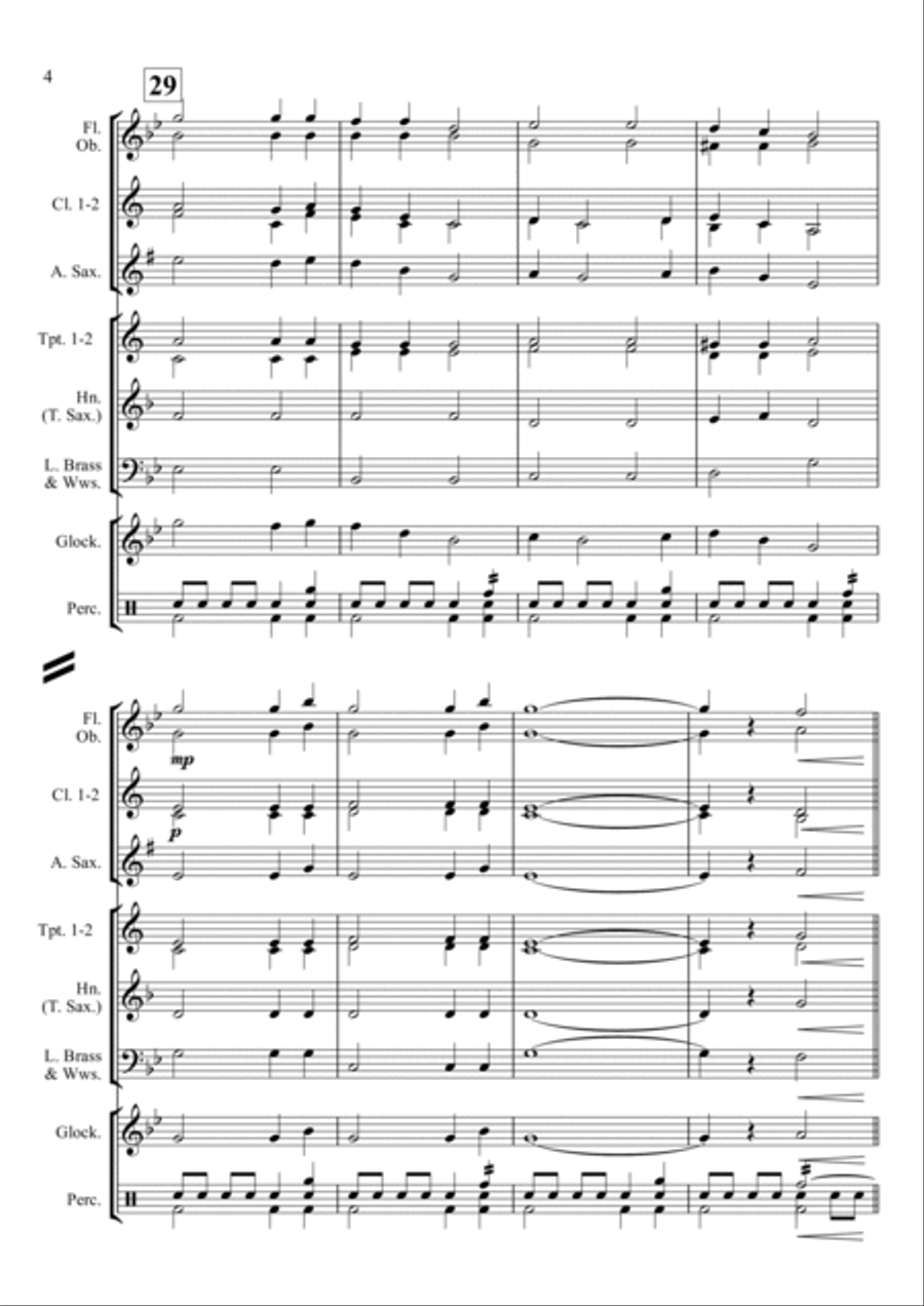 Land of the Silver Birch Large Ensemble scores gallery preview page 4