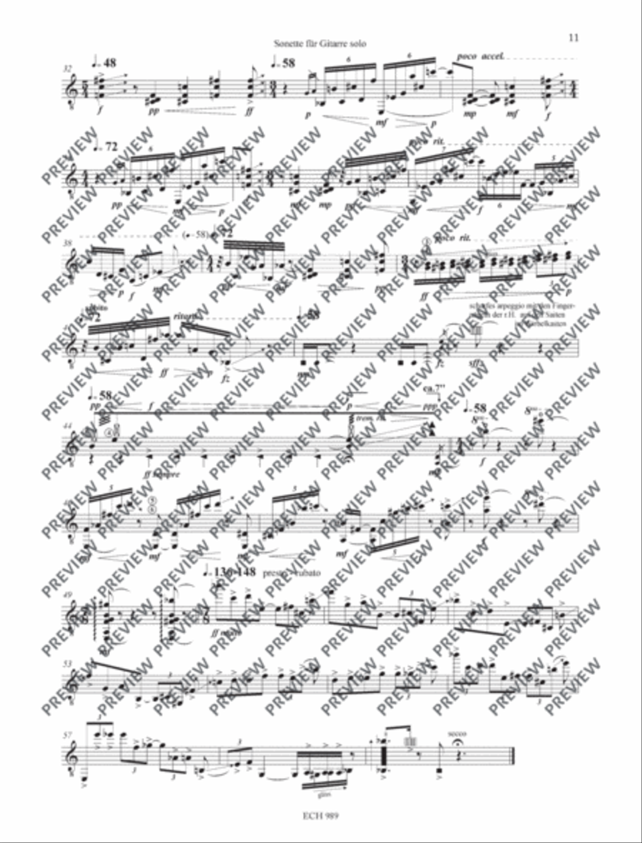 Sonette Sonette Guitar scores gallery preview page 12