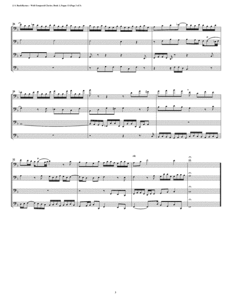 Fugue 13 from Well-Tempered Clavier, Book 1 (Bassoon Quartet) image number null