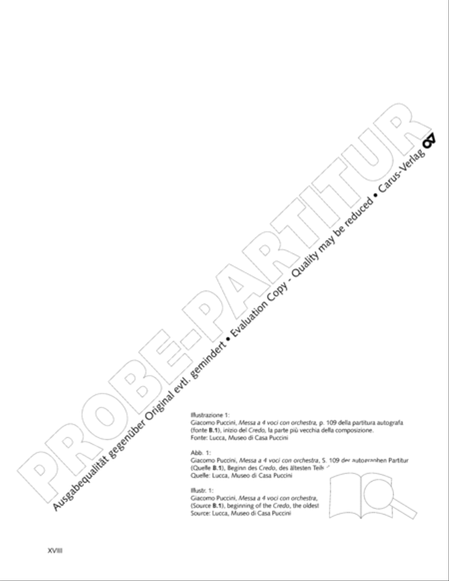 Edizione Nazionale delle Opere di Giacomo Puccini. III. Vocal music; 2. Messa a 4 voci (vol. III/2) 4-Part scores gallery preview page 19