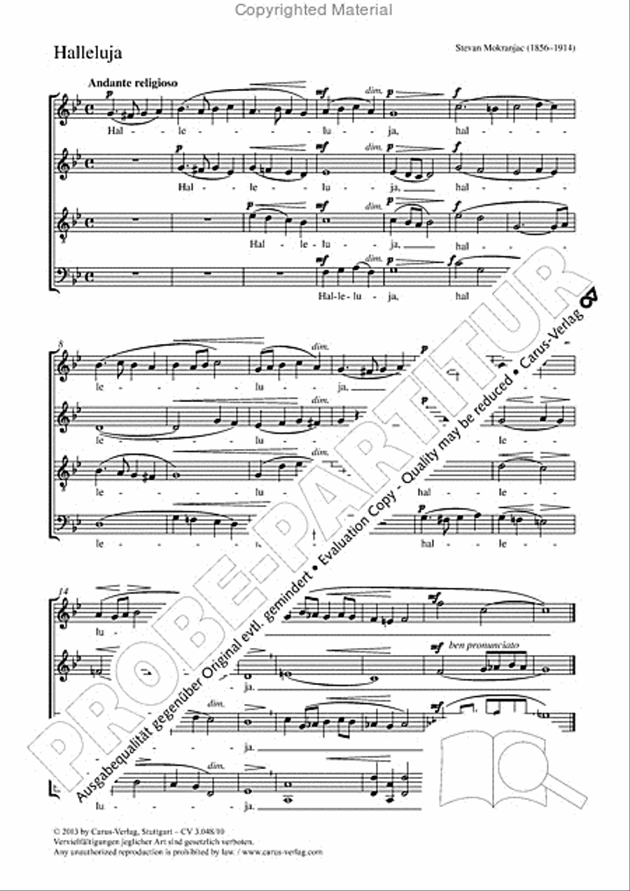 Halleluja (Jesus erschliesst uns die Schrift) 4-Part scores gallery preview page 2