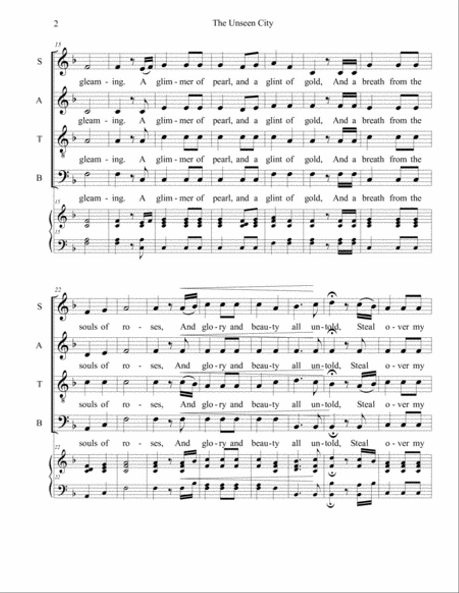 The Unseen City The Unseen City 4-Part scores gallery preview page 2