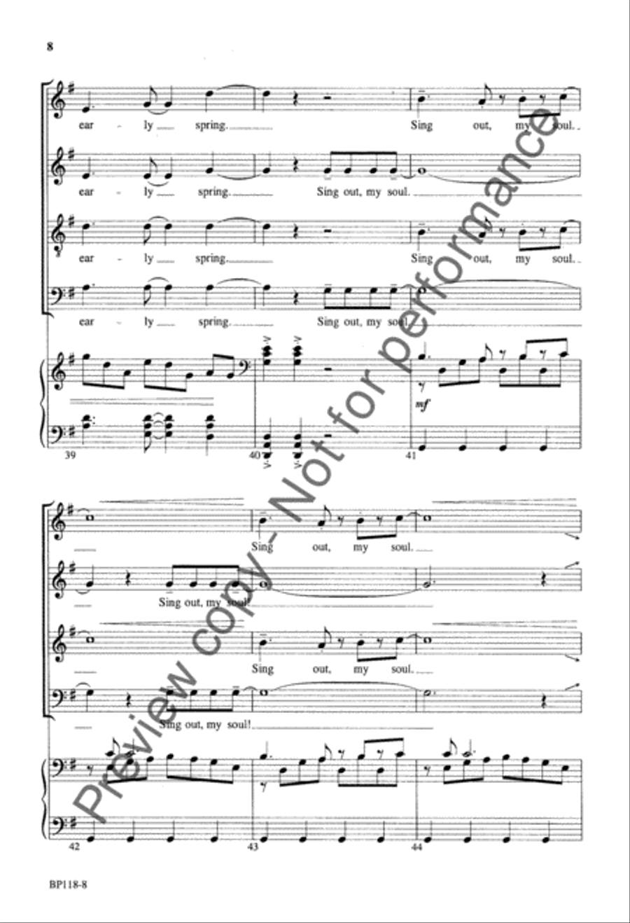 Sing Out, My Soul (SATB) Sing Out, My Soul (SATB) 4-Part scores gallery preview page 9