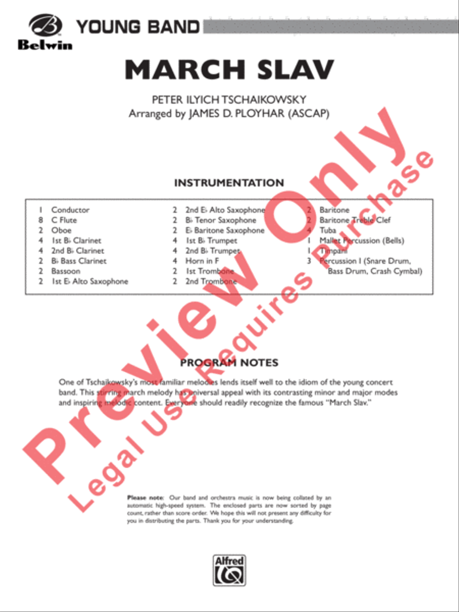 March Slav Concert Band scores gallery preview page 2