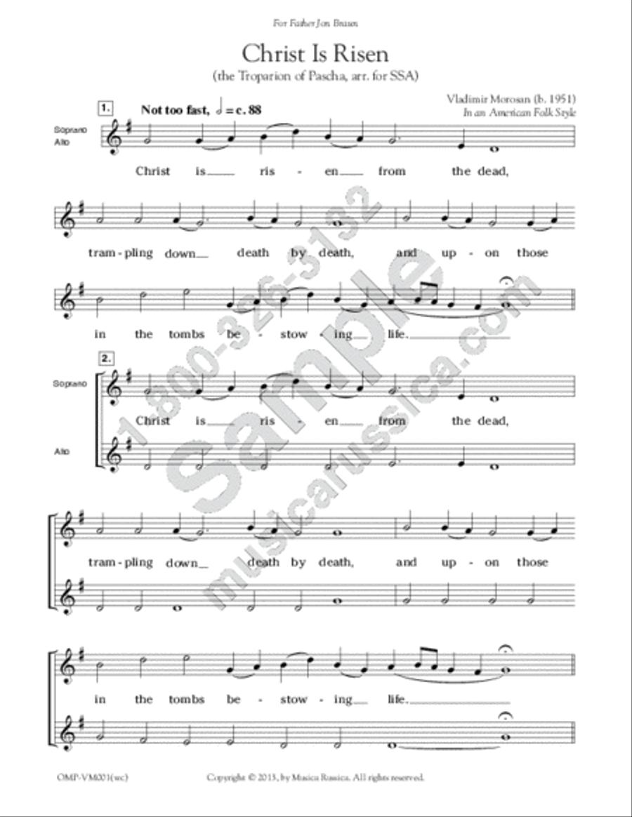 Christ Is Risen (arr. for SSA) SSA scores gallery preview page 2