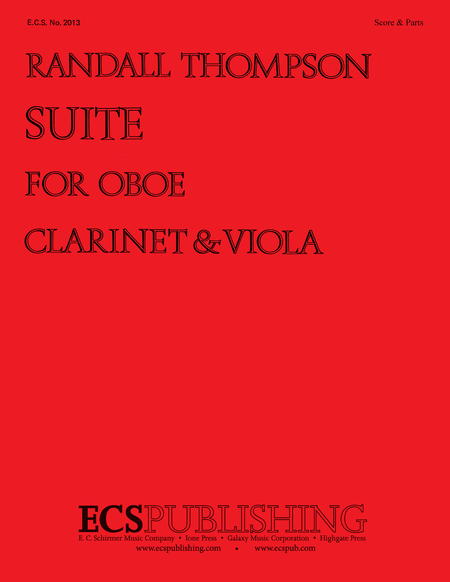 Suite For Oboe, Clarinet, and Viola (Score and Parts)