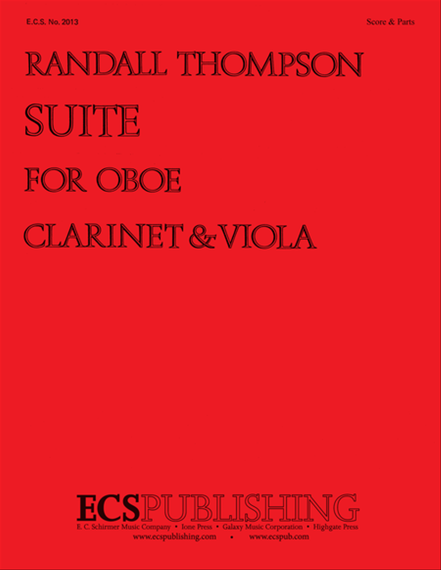 Suite for Oboe, Clarinet, and Viola Clarinet scores gallery preview page 1