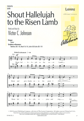 Book cover for Shout Hallelujah to the Risen Lamb
