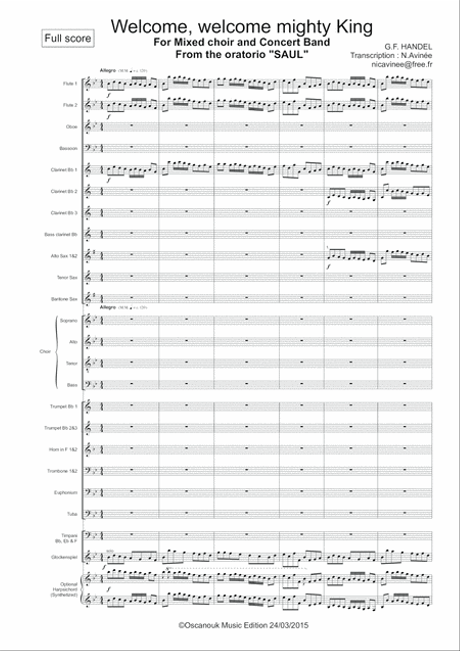 Welcome, welcome mighty King 4-Part scores gallery preview page 2