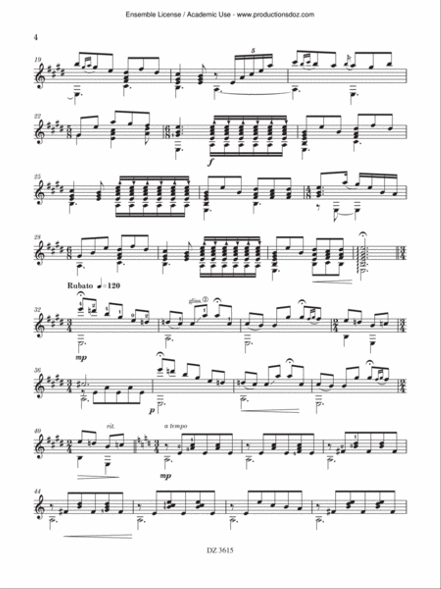 Danse et Sérénade Classical Guitar scores gallery preview page 4