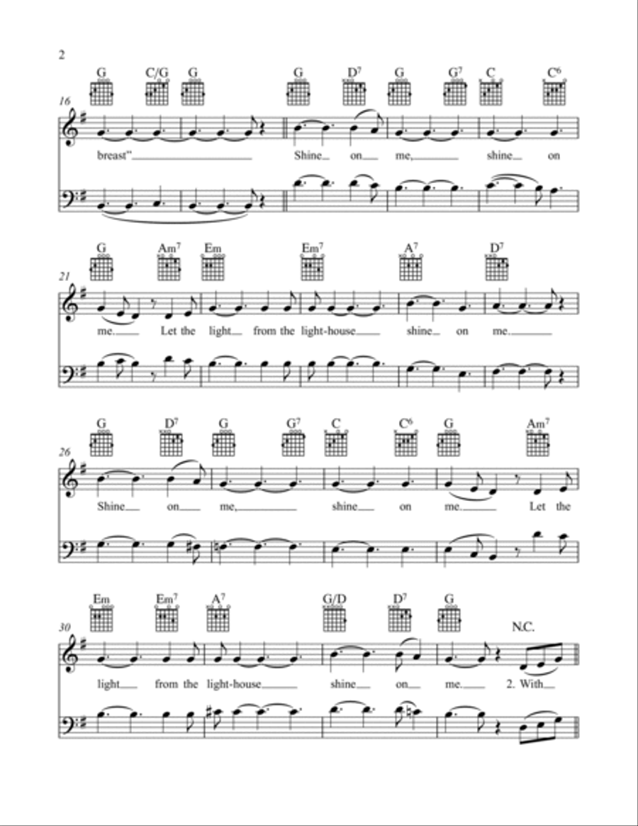 Shine on Me Piano scores gallery preview page 3