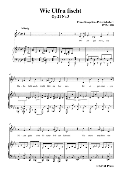 Schubert-Wie Ulfru fischt,in c minor,Op.21,No.3,for Voice and Piano image number null